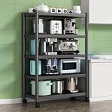 BYERZ Estanterias Almacenaje Cocina, Estantería Repostería, Estante de Panadero Independiente para Almacenamiento Cocinas, Estante Metal Industrial para Horno Microondas, Estantes de Panadero de Pie