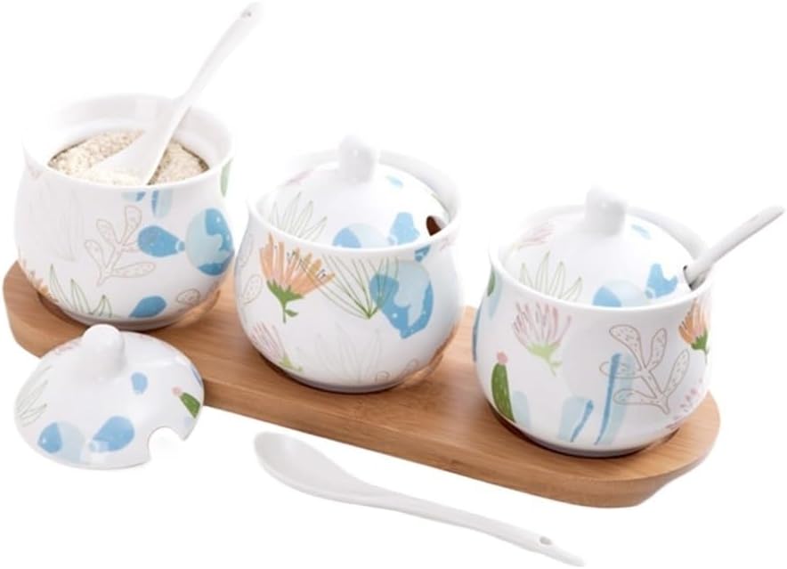 Kitchen Spice Tool Ceramic Spice Jar Seasoning Box Seasoning Bottle Jar Seasoning Bottle