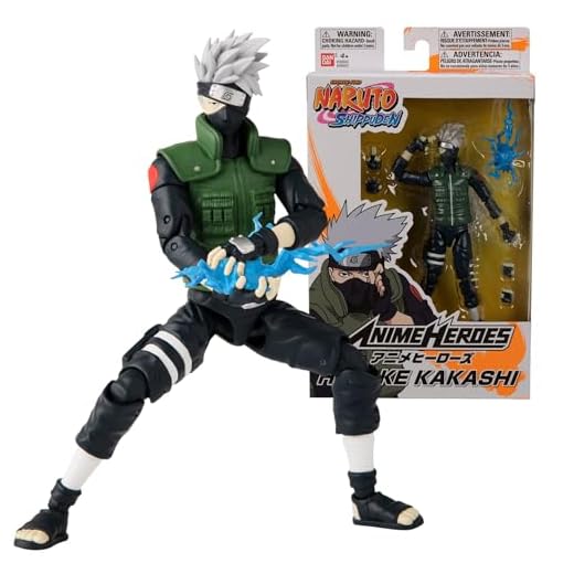 BANDAI - Naruto Shippuden Anime Heroes Figura de Acción Kakashi Hatake 17cm - 36903 Multicolor - Figuras articuladas - ¡Hazte con Tus héroes Favoritos del Mundo de Naruto!.