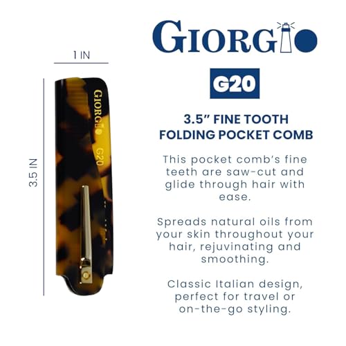 Peine plegable Giorgio G20 para barba y bigote 6.5 pulg miniatura 3