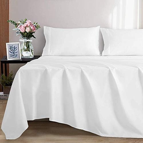 Miniatura 3 de 100% Egyptian Cotton Bed Sheets - 1000 Thread Count 4-Piece White Queen Sheets Set, Long Staple Cotton Bedding Sheets, Sateen Weave, Luxury Hotel