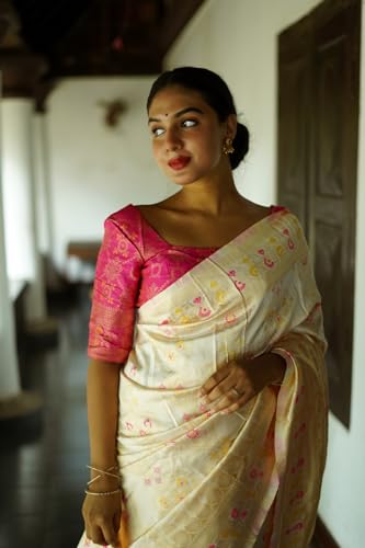 Image of Avantika Fashion Women's Kanjivaram Soft Semi Silk Banarasi Sarees With Blouse Piece.