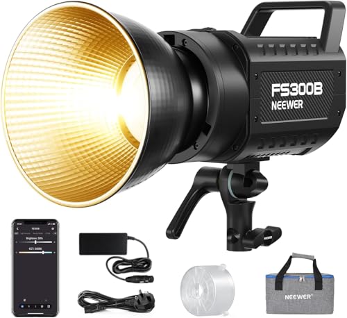 Luz LED de video COB NEEWER FS300B foco bicolor de 300W con montaje Bowens para estudio