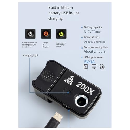 Microscope de poche USB 200X pour téléphone examinez les circuits