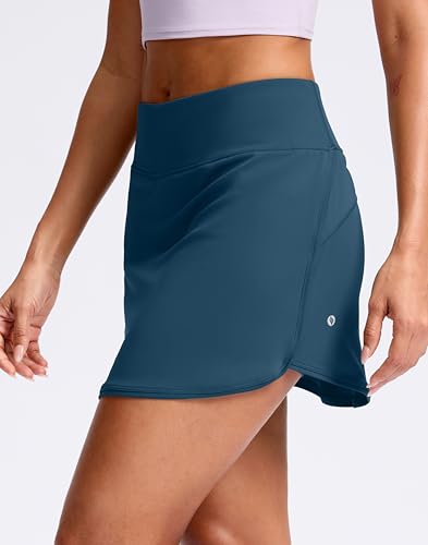 Image of SANTINY Skorts for Women with Pockets High Waisted Golf Skirts with Shorts A Line Athletic Tennis Skirt for Casual Pickleball