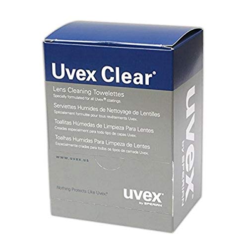 Honeywell S468 Uvex Moistened Lens Cleaning Towelettes, Grey/Blue (Pack of 100)