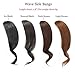 Dsoar 2Pcs Clip in Wave Side Bang Real Human Hair Bang Clip in Bangs Curly Fringe Hair Extension(Light Brown)