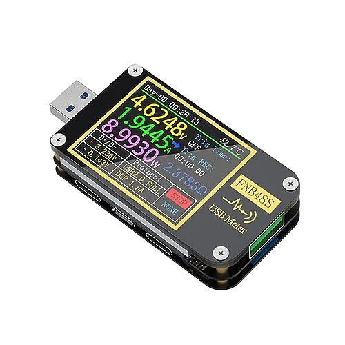 usb チェッカー、 FNB48S USB 容量電圧テスター電流計モニター電力検出アナライザーテストツール 、テスター(No with bluetooth)