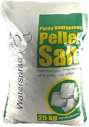 Watersprite Water Softener Salt Pellets 25kg Bag - Suitable For All Softener that use salt tablets. Premium High Purity White Salt Tablets Dissolve Cleanly To Protect Your Water Softener