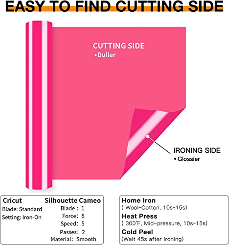 image for HTVRONT HTV Vinyl Rolls Heat Transfer Vinyl - 12