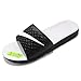 Nike Women's Benassi Solarsoft Slide Sandal, Black/White, 9 B US