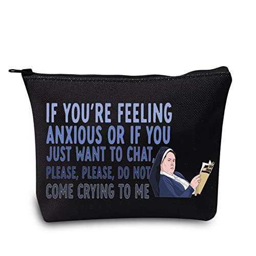 LEVLO Funny Derry TV Show Cosmetic Make Up Bag Sister Michael Fans Gift Please Please Don’t Come Crying To Me Makeup Zipper Pouch Bag (Don’t Crying Black)