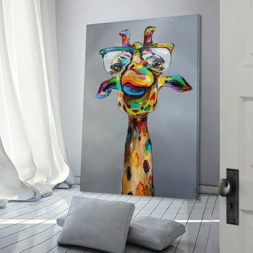 Tableau sur toile Professeur Longneck sinyumoney art moderne deco salon 60x90cm
