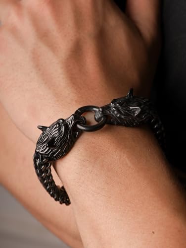 Pulsera de acero inoxidable malla eslabón estilo gótico miniatura 6