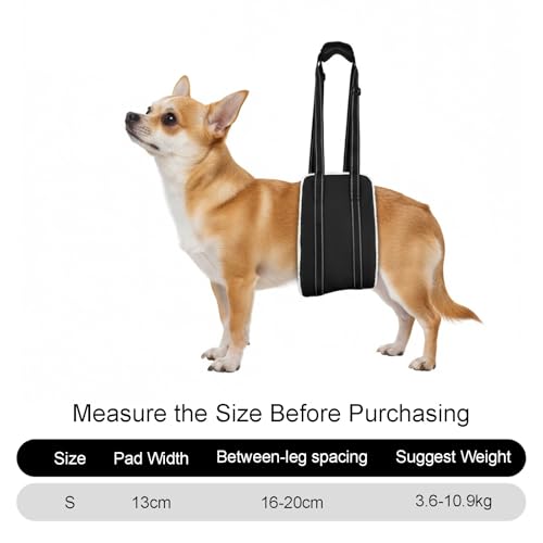 Dog Mobility Sling for Small Dogs Adjustable Lifting Harness With Handle, Back Legs Mobility Aid for Old Injured Dogs Cruciate Ligament Rehabilitation - Image 3