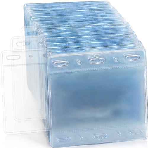 EcoEarth Horizontal Card Protector with Soft Edge (Large 4x3, 1000 Pack) Clear Plastic Pouch for ID Name Badge Holders, Conference Nametag Sleeves, No Zipper for Quick & Easy Loading of Card Inserts
