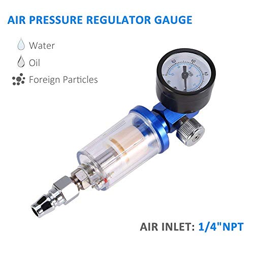Spuitpistool luchtcompressor + luchtregelaar olie waterafscheider valfilter met tip accessoire spuitverf waterval voor spuitpistool - Image 7