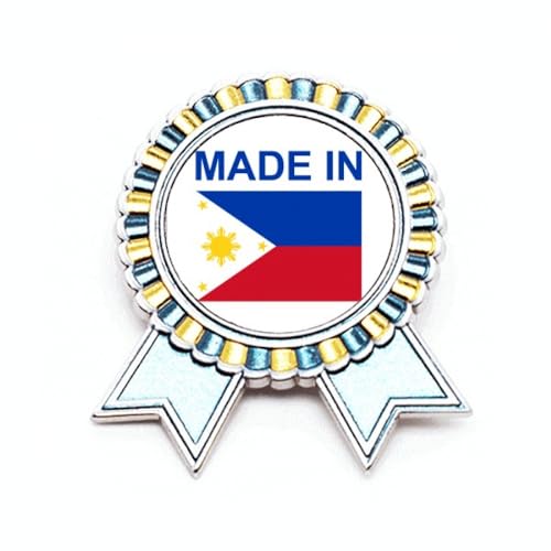 Broche Philippines Country Love en métal M idéale sur une veste
