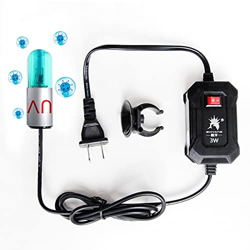 TAISHAN Aquarium Clean Lightï¼Œ13W & 11W & 9 W & 7 W & 5 W & 3 W UV Sanitizer Submersible Light ,Aquarium Water Clean Green Clear Waterproof Clean Lamp for Pond,Swimming Pool,Indoor