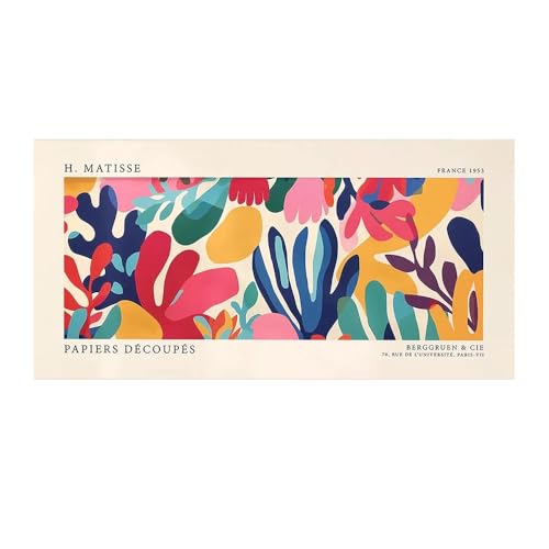 Gravures colorées Matisse sur toile haut de gamme 50x150cm