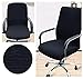 Shihualine(TM) Office Slipcovers Cloth Chair pads Removable Cover stretch cushion Resilient Fabric Black (Size L)