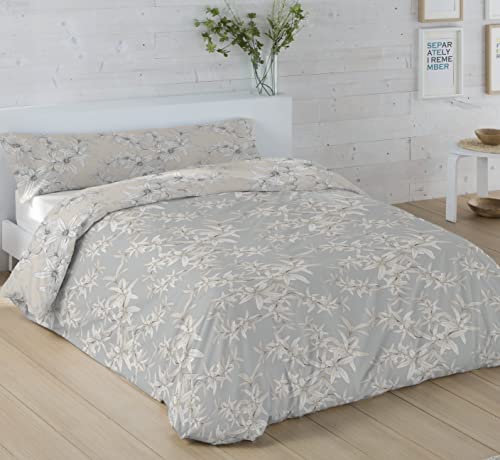 LEBENGOOD Juego de Funda Nórdica 50% Algodón para Cama 135x190/200 con 1 Funda Almohada Funda y 1 de Edredón Colcha Sábana. Juego de Ropa Cama (F.Verona 135)