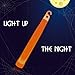 Lumistick 6 Inch Premium Glow Sticks | 15mm Thick Flat Bottom Illuminating Glowing Sticks | Waterproof & Non-Toxic Light Up Neon Sticks with Hook for Camping & Hiking (25 Glow Sticks, Orange)