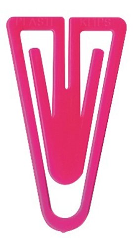 Laurel Büroklammer Plastiklips, PS, 35 mm, Beutel, pink
