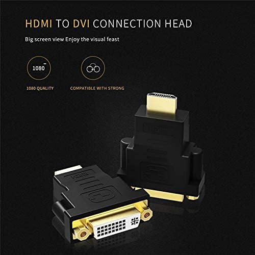 Image of ETZIN DVI to HDMI Adapter Converter HDMI Male to DVI 24+5 Female Converter Adapter, HDMI to DVI Converter Gold Platted 1080P for HDTV Projector Monitor etc.