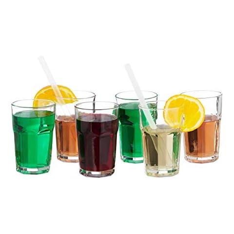 Relaxdays Trinkgläser 6er Set, 300ml, Gastro, Gläserset für den Haushalt Cover