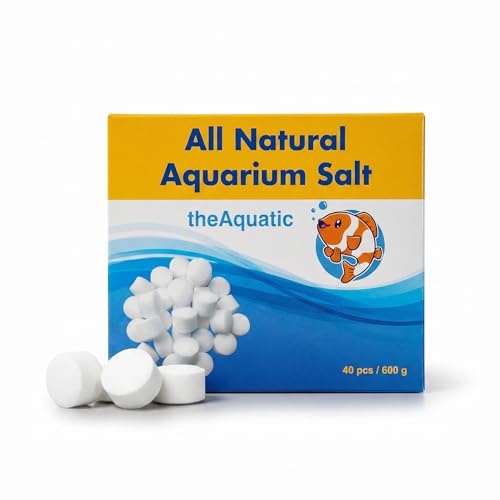 Image of Premium Aquarium Salt, Aquarium Salt Freshwater Tablets for Aquarium Water Treatments Essential Supplies (40 Tablets)