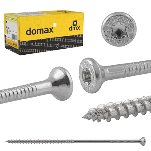 Vis à bois Torx 6x160 DMX en lot de 100 pour la construction de charpente et terrasse