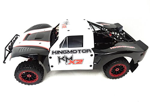 King Motor X2 HD Body Kit (black/white) Fits 1/5 LOSI 5IVE T & Rovan LT SC 4WD Trucks - Thumbnail 6