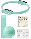 kure.fit Home Pilates Essentials Kit for Women | Pilates Ring, Mini Ball, Booty Band Set | Pilates Equipment Starter Set in Gift Box | Workout Guide Included