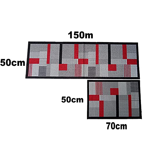 Jogo Passadeira E Tapetes De Cozinha 3 Peças antiderrapante