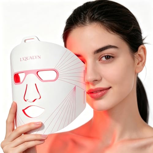 Red Light Therapy for Face, Cordless LED Face Mask with All-Mode NIR Light