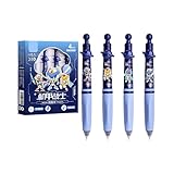 Zktfyshk 4 penne gel retrattili ergonomiche triangolari con inchiostro gel cancellabile, punta da 0,5 mm, per scrivere appunti, disegnare penne gel ergonomiche