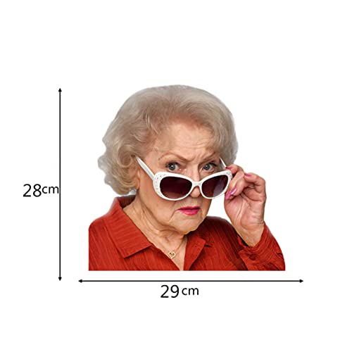 Senksll Betty-White Car Window Cling Funny Sticker Window Decal for Vehicles Automotive Stickers for Left Side… (Betty)