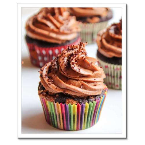 Cupcakes au chocolat poster encadré pour une touche gourmande et réconfortante