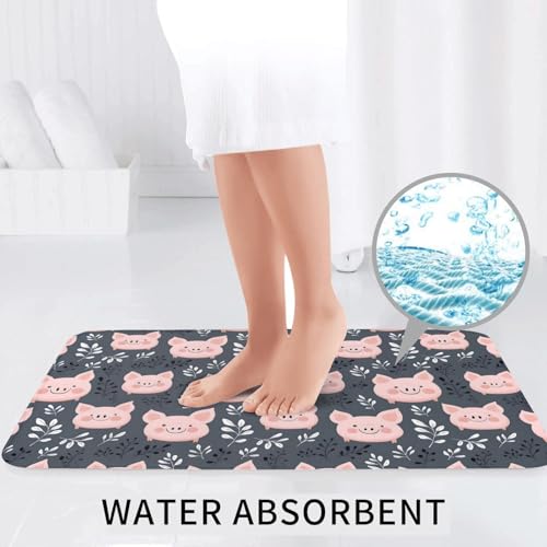 Tapis de salle de bain absorbant et antidérapant en forme de U - 6