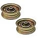 The ROP Shop | (Pack of 2 Flat Idler Pulleys for Kees 76520, 100486, 363150, 63919087, 919078