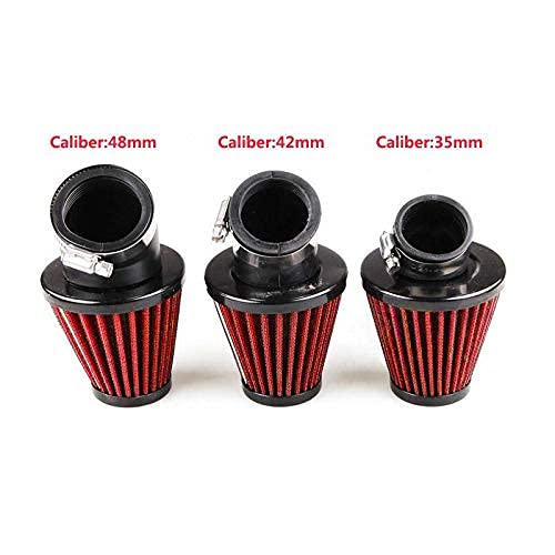 Oxmart Motorcycle Air Filter 42Mm Filter Fit For Honda Rebel Kawasaki Yamaha Suzuki Harley 50Cc 70Cc 90Cc 125Cc Dirt Pit Bike Red #TOP4