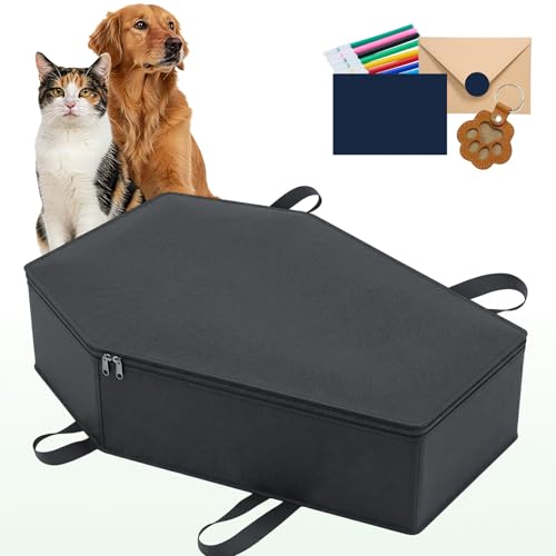 Pet Casket, Dog Casket, Casket for Dogs Burial, Pet Burial Box, Pet Burial Bag, Dog Coffin, Pet Caskets for Dogs, Cat Coffin for a Gentle Goodbye, Eco Friendly Dog Casket for Burial and Cremation(M)
