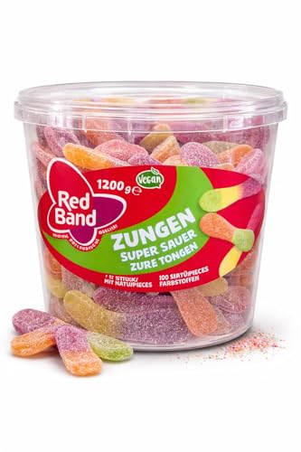minafood Bundle für Red Band Zungen Super Sauer 1200g + Notizblock