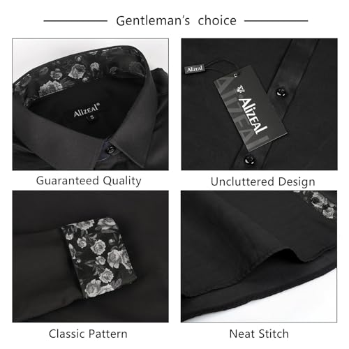 Image of Alizeal Mens 3 Pcs Long Sleeve Shirts Set