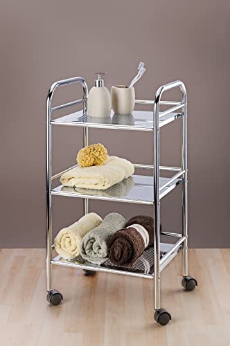 WENKO-Carrito-con-ruedas-cromo-carro-de-bano-Acero-41-x-75-x-32-cm-Cromo