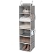 StorageWorks Hanging Closet Organizer, 6-Shelf Dorm Room Closet Organizers and Storage, Gray, 42"H x 12"W x 12"D