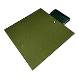 All Turf Mats® Golf Practice Mat - Outdoor or Indoor Golf Hitting Mat and Golf Ball Tray (Premium 5'x5')