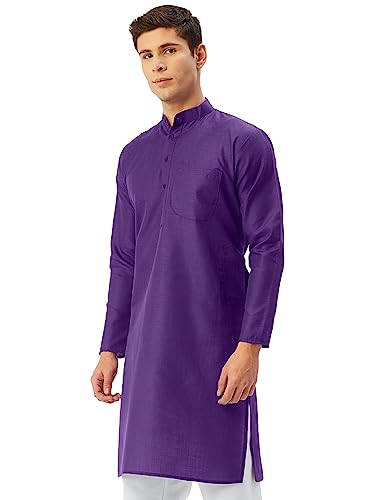 Image of Jompers Men's Cotton Regular Fit Solid Kurtas