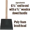 3" Foam Paint Brushes – 12 Pack Foam Brush Set for Painting, Staining & Varnishing – Small Sponge Brushes for Crafts & Trim, Chiseled Tip, Wood Handle – Made in USA #5